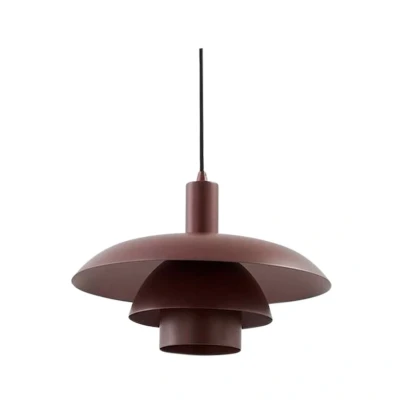Image of Lindby Elorri pendant light, brown, metal, Ø 38 cm