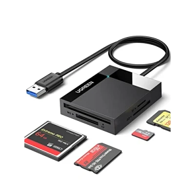 Image of UGREEN SD Card Reader, 4 IN 1 USB 3.0 to CF TF MS Adapter, 5Gbps High Speed Camera Memory Cards Reading Simultaneously for SDHC, SDXC, Micro SD, Pro,