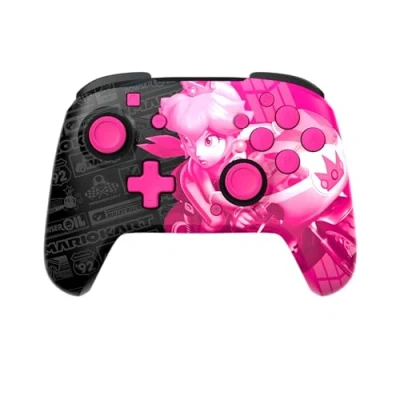 Image of PDP Rematch GLOW Wireless Controller Grand Prix Peach Nintendo Switch