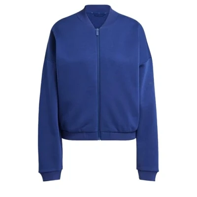 Image of adidas Women&#039;s ESSENTIALS CONTEMPORARY LOGO BOMBER JACKET, Dark Blue, S