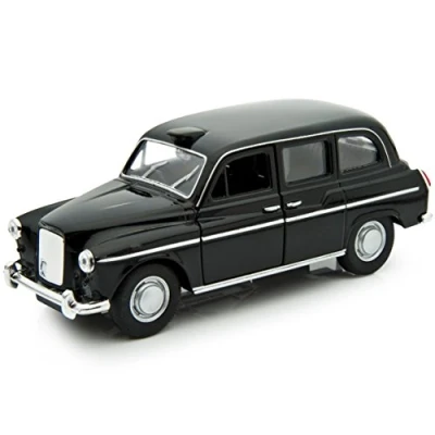 Image of PETERKIN Austin London Taxi Toy Vehicle 4.75&quot; Black Cab with Pull Back &amp; Go action Diecast Vehicles Ages 3+