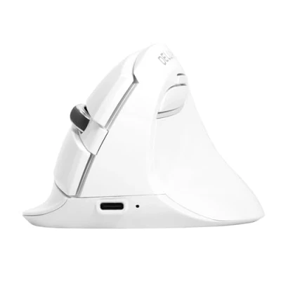 Image of DeLUX Wireless Ergonomic Mouse, Small hand Vertical Silent Click, 4000 DPI, 6 Buttons, Rechargeable, 2.4G/BT 5.2 Dual mode for Carpal Tunnel, Laptop/PC/Mac (M618MINI White)