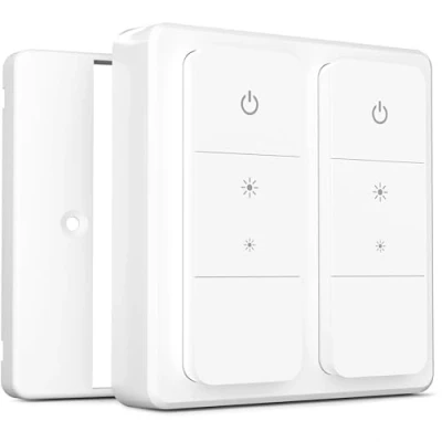 Image of IYOKI® Classic Switch Cover for Philips Hue Dimmer V2, Compatible with Cover, Remote Light Plate Adapter, 2 Gang (1 Pack)