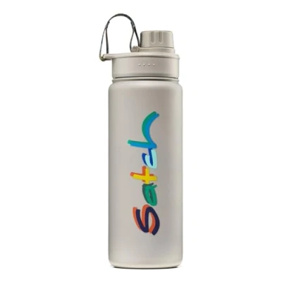 Image of satch Drinking Bottle Made of Stainless Steel, BPA Free, 0.5 L, Leak Proof and Suitable for Carbonated Drinks, Hot Cold Colourful Mind, Beige