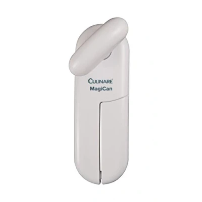Image of Culinare C10015 MagiCan Tin Opener, White, Plastic/Stainless Steel, Manual Can Comfortable Handle for Safety and Ease