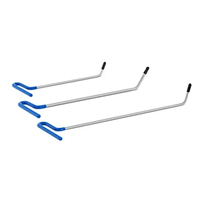 Image of MSW Car Dent Repair Kit Puller Set PDR Stainless Steel 3 Hail Rods DENTPULLER.SET14 (Stainless Steel, Pullers B 4, 5, 8)