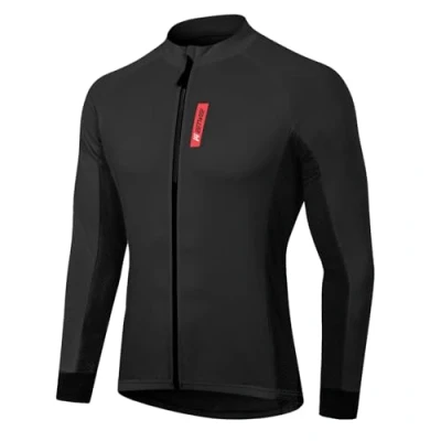 Image of MEETWEE Men’s Cycling Jersey, Long Sleeve Biking Cycle Tops Quick Dry Breathable Mountain Bike MTB Shirt Racing Bicycle Clothes