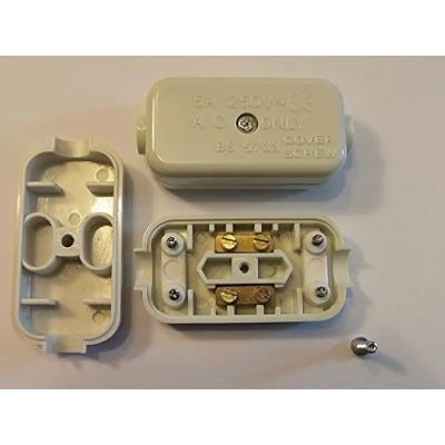 Image of 2 x 5amp/250v Mains Electrical Flex Cable CONNECTORS CORE (BS5733)2 Pack