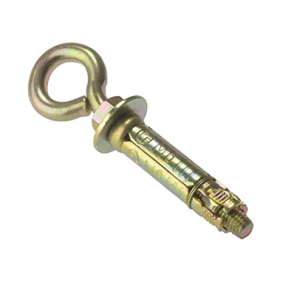 Image of ForgeFix Masonry Anchors Eye Bolts M6 Zinc Yellow Passivated Bag 10