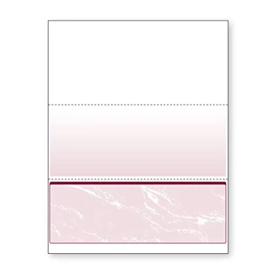 Image of DocuGard Burgundy Marble Bottom Check, 8.5 x 11 Inches, 24 lb, 500 Sheets, 1 Check Per Sheet (04519)