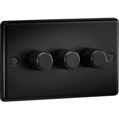 Image of Knightsbridge 3G 2 Way 10 200W (5 150W LED) Intelligent dimmer Matt Black