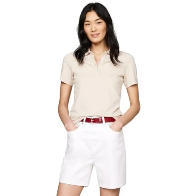 Image of Tommy Hilfiger 1985 SLIM Polo shirt, Women&#039;s, Size: 3XL, Classic beige