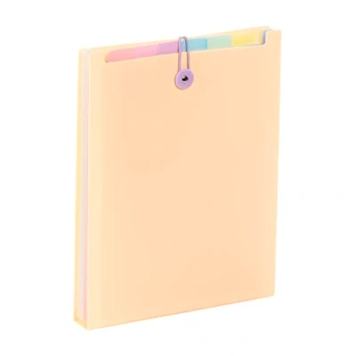 Image of Viquel Rainbow Pastel 6 Position Backpack Folder Vertical Expanding File A4 Beige