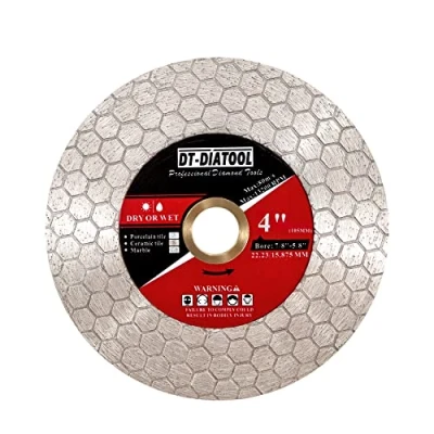 Image of DT DIATOOL Diamond Saw Blade Tile Cutting Disc 105mm for Porcelain Ceramic Marble Artificial Stoneware Edge Grinding