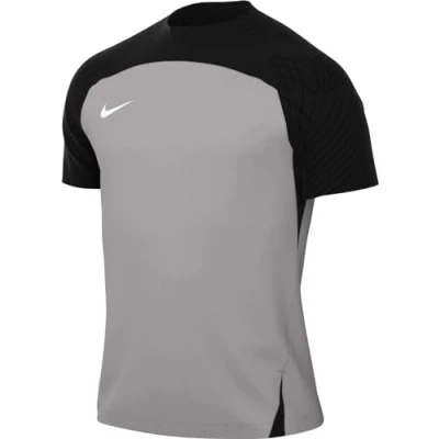 Image of NIKE DR0889 052 M NK DF STRKE III JSY SS T Shirt Men&#039;s Pewter Grey/Black/Black/White Size