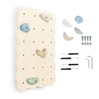 Image of MAMOI® Climbing wall for kids, Wooden frame toddlers, Play equipment with rock holds toddler, Indoor baby and childrens frames from age 3 years old