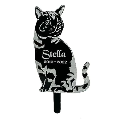Image of Personalised, Cat Memorial Plaques, Gift, Pet, Dog, Rabbit, Garden Sign, Grave Marker