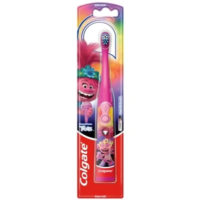 Image of Colgate Kids 3+ Years Trolls Extra Soft Battery Toothbrush