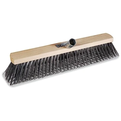 Image of Heavy Duty Garden Broom Metal Wire Bristles Outdoor 30cm / 12&quot; Stiff Hard Brush for Sweeping Stable, Yard, &amp; Decking (Head Only)