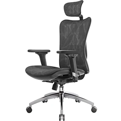 Image of SIHOO Ergonomic Office Chair Mesh Desk with Adjustable Lumbar Support 3D Armrests Breathable High Back Computer (Black)