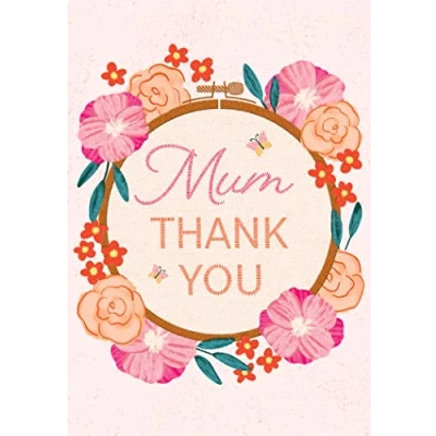 Image of Piccadilly Greetings Mother&#039;s Day Card Thank You Mum 7 x 5 inches