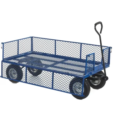 Image of Industrial General Purpose Truck; Mesh Base Sides Ends; 500kg; Blue