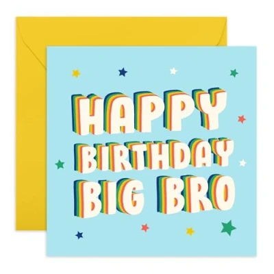 Image of Central 23 Happy Birthday Card For Brother Cute Greeting Cards Men Him Male Big Comes With Fun Stickers