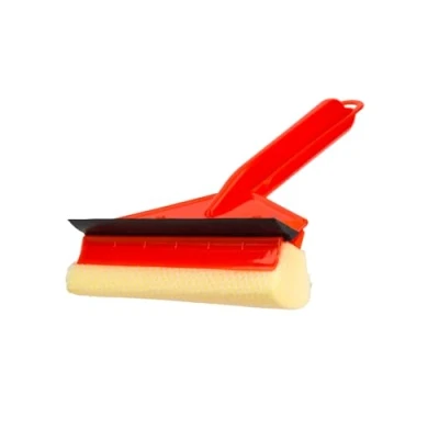 Image of HOMESHOPA 1pk 2 In 1 Double Sided Window Cleaning Squeegee with Rubber Blade &amp; Foam Sponge, Compact Glass Wiper, Multipurpose Tool, Scrubber for Car, Home, Glass, Shower Doors