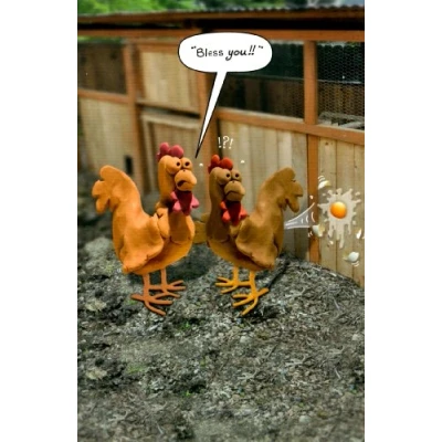 Image of UK Greetings Funny Birthday Card for Him Hilarious Chicken Joke Him, Brown, 344304 0 1
