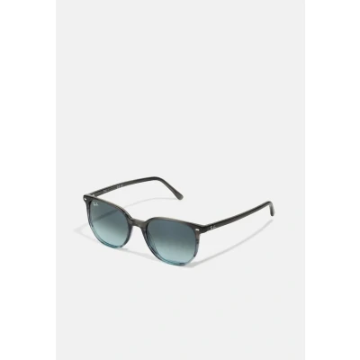 Image of Ray Ban Elliot Unisex Sunglasses, Size: 52, Striped gray/gradient blue