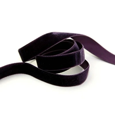 Image of Berisfords 16mm Velvet Ribbon Mini roll 9581 Plum per 5 metre