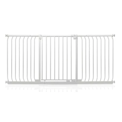 Image of Safetots Elite Pressure Safety Gate, 188cm 197cm, Matt White, Fit Stair Baby Gate for Doors Hallways and Spaces, Barrier, Easy Installation