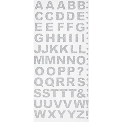 Image of Eleganza Alphabet Set, Synthetic Material, Silver, 16.5 x 7.6 0.2 cm