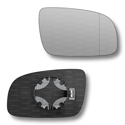Image of Less4spares Replacement Wing Mirror Glass Right Compatible with VW Polo 2000 2002 CLIP ON Driver Off side Heated Blind Spot
