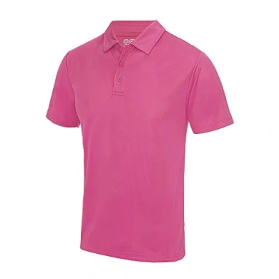 Image of Just Cool Mens Plain Sports Polo Shirt (XL) (Hot Pink)