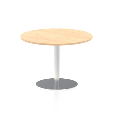 Image of Italia 1000mm Poseur Round Table Maple Top 725mm High Leg
