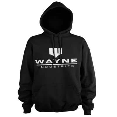 Image of BATMAN Officially Licensed Wayne Industries Logo Hoodie (Black), Large