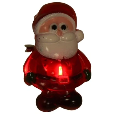 Image of Flashing Light Up Brooch, Santa Christmas Glow in the Dark Xmas Party Favors for Kids 4.5cm Battery Operated Lapel Pins