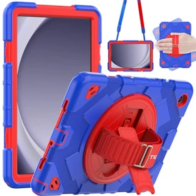 Image of SUPE Case fits Samsung Galaxy Tab A9 Plus 11&quot; (SM X210 / SM X215) Tough Rugged HEAVY DUTY Shockproof Fun for Kids Boys Girls with 360 Rotating Stand, Hand Strap &amp; Shoulder