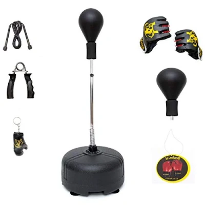 Image of Viper Children Kids Adjustable Free Standing Boxing Punching Speed Ball Set Gloves Junior Punch Bag