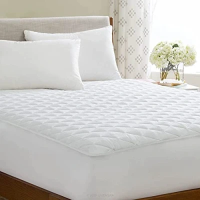 Image of British Home Bedding Anti Allergy Quilted Mattress Protector Fitted Sheet (Double)