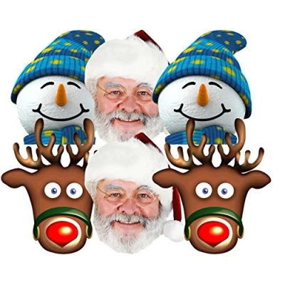Image of aptafêtes stsmp92 6 Masks Adult Party Christmas Card One Size