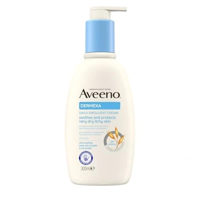 Image of Aveeno Dermexa Daily Emollient Cream (1x 300ml), Enriched with Triple Oat Complex and Ceramides, Soothing Relief from Dry, Itchy Skin Prone to Eczema