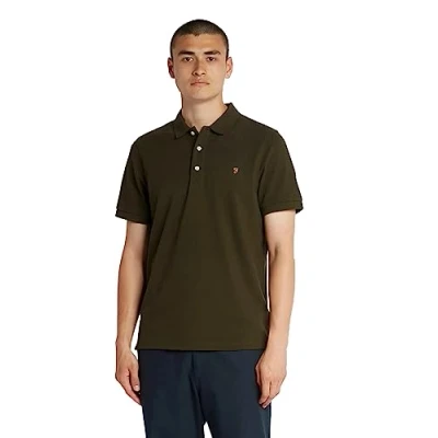 Image of Farah Mens Blanes Polo Shirt, Evergreen, XXL UK