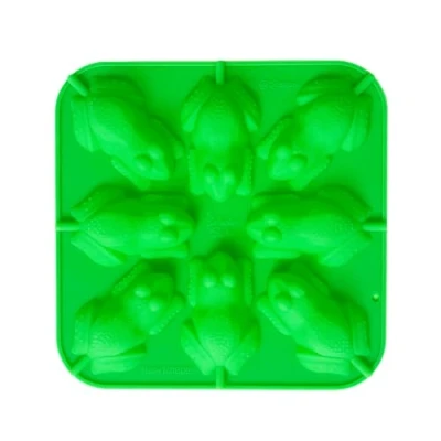Image of Selecto Bake 8 Cavity Frogs Silicone Lollipop Mould with 20 Sticks Mold Frog for Making Chocolate Candy Ice Cube Party