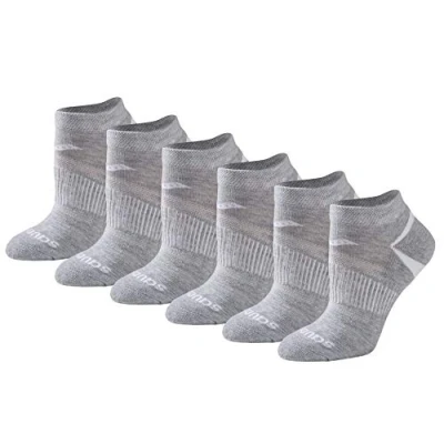 Image of Saucony Women&#039;s Rundry Performance Selective Cushion Socks, Available in S l (6, 12, Grey Basic (6 Pairs), M (Pack of 6)