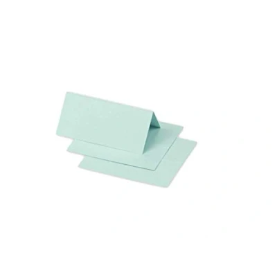Image of Clairefontaine Ref 75033C Pollen Place Card (Pack of 25 Sheets) 85 x 40mm Sized, 210gsm Grained Card, Acid Free, Inkjet &amp; Laser Printer Compatible Jade Green