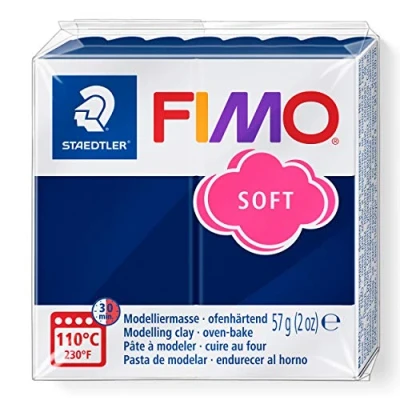 Image of STAEDTLER 8020 35 FIMO Soft Oven Hardening Polymer Modelling Clay Windsor Blue (1 x 57g Block)