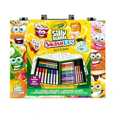 Image of Crayola Silly Scents Mini Inspiration Art Case Coloring Set, Gift for Kids Age 4+