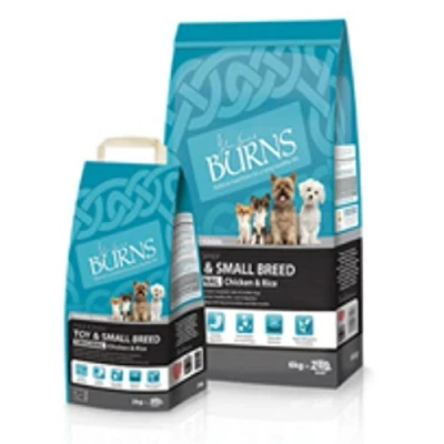 Image of Burns Adult Small Toy Breed Chicken &amp; Rice Complete Dog Food 2kg